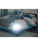Mi-Zone Florentine Teal Modern Printed Duvet Set twin New - €50,55 EUR
