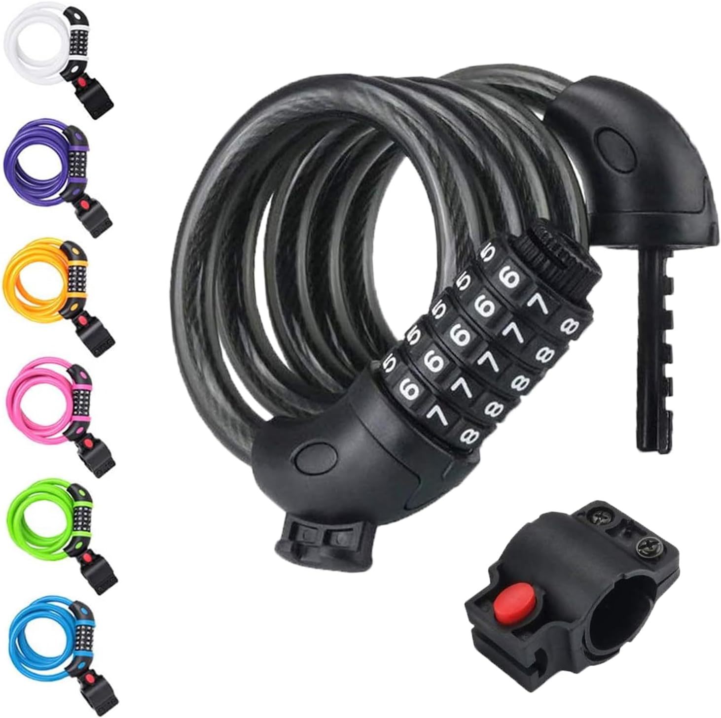 Ndakter Bicycle Lock: Durable Anti-Theft Cable Locks With, Inch Diameter. - $38.97