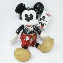 15&quot; NEW W TAG DISNEY 2019 SEQUIN MICKEY MOUSE STUFFED ANIMAL PLUSH TOY S... - $46.55