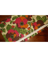 PICCOLO Kingsway Mod Retro Vintage Pink Orange Floral Poppy Fabric 2.6 y... - £15.61 GBP