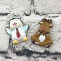 Vtg Christmas Around The World Refrigerator Magnets Lot Of 2 - £6.32 GBP