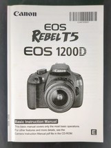 Canon EOS Rebel T5 EOS 1200D Basic Instruction Manual In English 104 Pages - $9.45