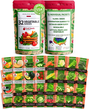 32 Heirloom Vegetable and Fruit Seeds for Planting - 16,000+ Seeds | Non... - £19.91 GBP+