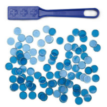 Blue Magnetic Bingo Wand with 100 Metallic Bingo Chips - £19.23 GBP