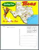 TEXAS Postcard - Tourist Map L36 - £2.33 GBP