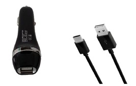 2.1A Car Charger Adapter+Usb Cable For Verizon Motorola Moto Z2 Force Xt1789-01 - £16.07 GBP