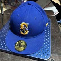 New Era 59Fifty Men Cap Seattle Mariners Royal Blue Alternate Fitted Hat... - £30.52 GBP