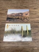 Vintage Lot of 2 Arizona Postcards Stagecoach Trails Ocotillo Canyon KG JD - $92.08 MXN