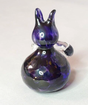 Abstract Cat Purple Art Glass Figurine Boyce 2 1/4 in - £6.97 GBP