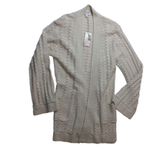 JOHNNY WAS Women&#39;s Medium Cashmere Linen Beige Tan Camille Short Kimono Sweater - £138.91 GBP