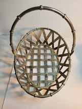 Metal Basket Oval Woven Design with Handle image 2