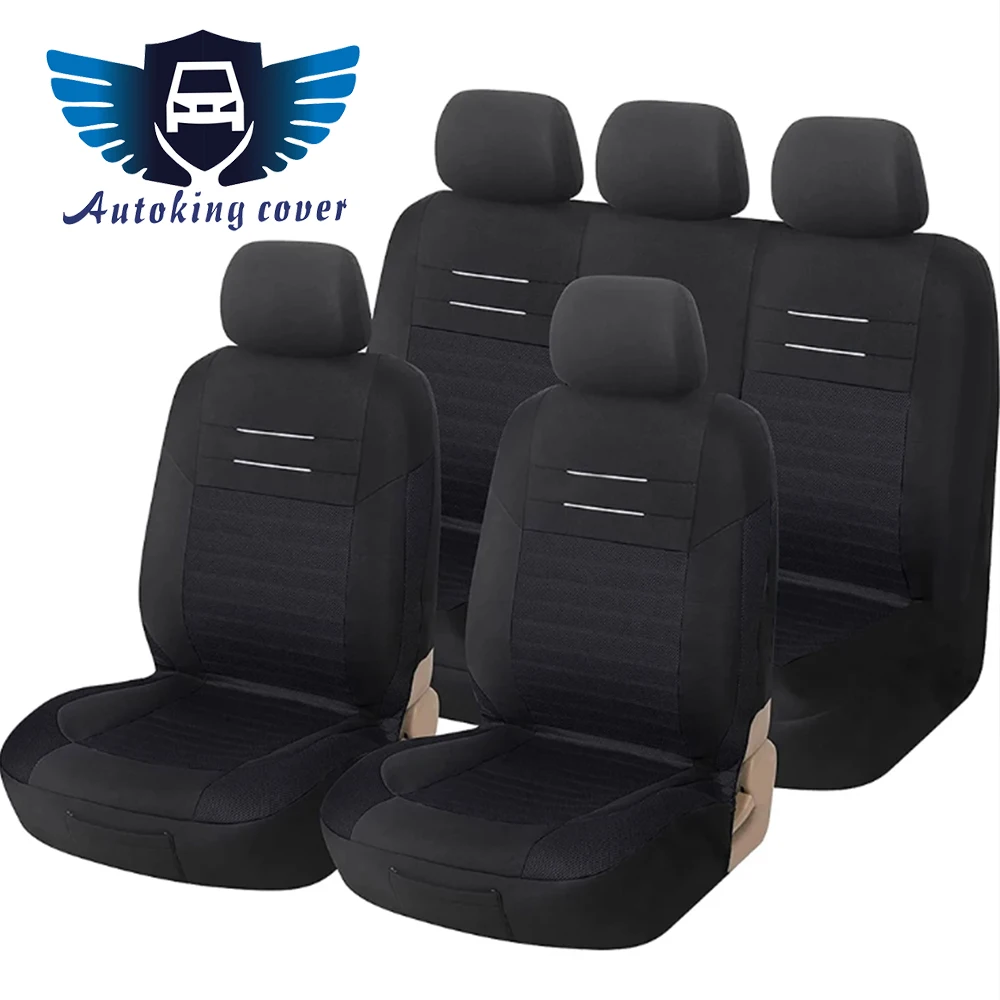 Autoking Covers Black Universal Breathable Switch Cloth Car Seat Covers - £31.40 GBP+
