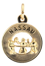 Nassau Unisex Charm 14kt Yellow Gold 353424 - £69.51 GBP