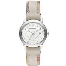 Burberry womens Haymarket Check and Leather Strap ladies Watch BU9132 - £358.36 GBP
