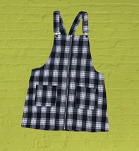 Francesca’s TGLA Black and White Plaid Zip Up Jumper Overall Mini Dress ... - $18.00