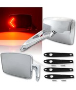 Chrome Rear View Glass LED Mirror Pair for 66-77 Ford Bronco &amp; 67-79 Truck  - $197.50 CAD