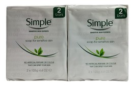 Simple Pure Soap Bars For Sensitive Skin 4 Bars 4.4 Oz. Each - £15.88 GBP