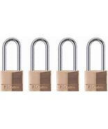 Master Lock 140QLH Solid Lock, 4 Pack, Brass, Silver, 4 Padlock - $790.09 MXN