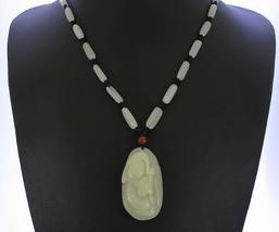 2&quot;China Certified Jewelry Nature Hetian Nephrite Jade Auspicious Tige Ha... - £92.15 GBP