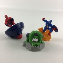 Marvel Toy Figures Topper Lot Spider-Man Top Captain America Incredible Hulk - $13.81