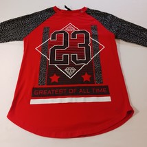 Vibes #23 Greatest Of All Time Men's Red & Black Cotton Raglan T-Shirt Size M image 6