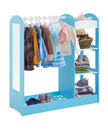 Kids Dress Up Storage with Mirror-Blue - Color: Blue - £125.50 GBP