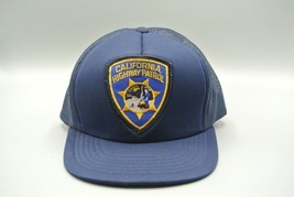 California Highway Patrol Trucker Hat Mesh Snapback Niagara Caps OS VTG Blue - £11.55 GBP