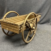 AWESOME Heavy METAL WAGON PLANTER - CENTERPIECE Faux Copper Finish 6.5”X... - $23.76