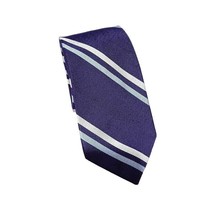 Merona Purple Stripe Silk Necktie 3.25 Inch Wide 58 Long - £11.71 GBP