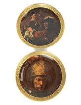 Gorham Rembrandt Man With Gilt Helmet &amp; Self Portrait W Saskia Collector... - £36.13 GBP