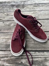 vans off the wall Burgundy Suede Low Top Size 9.5 Women’s  - £12.76 GBP