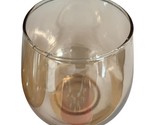 Vintage Pearlescent Amber Luster Double Old Fashioned Glass - Elegant an... - $11.30