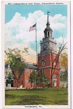 Postcard Independence Hall Tower Independence Square Philadelphia Pennsylvania - $3.95