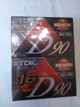 TDK D90 High Output Normal Position IECI/Type l Blank Cassette Tapes NEW 6 PACK. - £11.19 GBP