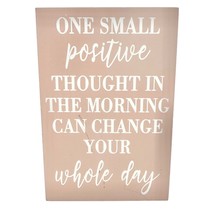 Primitives by Kathy Box Sign 6 x 4 Blush Positive Thought NWT - $8.91