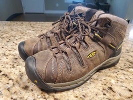 KEEN Flint II Mid Mens Leather Waterproof Steel Toe Work Boots Size 10.5 EE - £86.06 GBP