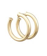 Everyday Brushed Classic Gold  Hoop Earrings - $331.78 MXN