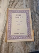 DEEP PURPLE (1962) Vintage Sheet Music Mitchell Parish / Peter De Rose - $73.85 MXN