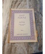 DEEP PURPLE (1962) Vintage Sheet Music Mitchell Parish / Peter De Rose - $72.85 MXN