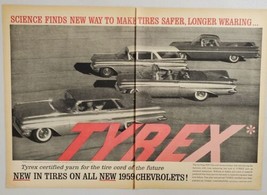 1958 Print Ad Tyrex Tires on the New 1959 Chevrolet Cars - £12.81 GBP