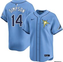 Chandler Simpson #14 Rays Men's Alternative Baby Blue Replica Jersey - $49.99
