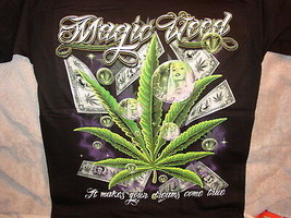 Marijuana Leaf Leaves Magic Weed Sexy Woman Franklin Jackson Bill T-SHIRT - £8.83 GBP