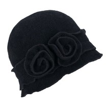 Lawliet Winter Cap Women Beret 1920s GATSBY Style Solid Two Flowers   Hats for W - £111.90 GBP
