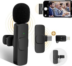Mini Wireless Lavalier Microphone Compatible With iPhone iPad Type C,Plug &amp; Play - £16.17 GBP