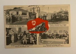 To Make Service Men Comfortable RR Train USA WWII Pennsylvania Railroad Postcard - £7.84 GBP