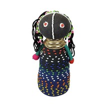Vintage South African Ndebele 10.5&quot; Ceremonial Initiation Beaded Cloth Doll - £18.97 GBP