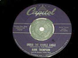 Hank Thompson Tears Are Only Rain Under The Double Eagle 45 Rpm Record Capitol - £12.57 GBP