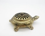 Vintage Cute Brass Turtle Lidded Trinket/ Incense Burner - $12.99