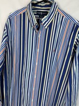 Vintage Polo Ralph Lauren Flannel Shirt Striped Cotton Long Sleeve Men’s XL - £23.71 GBP