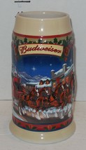 2003 Budweiser Holiday Beer Stein &quot;Old Towne Holiday&quot; Mug - £26.74 GBP